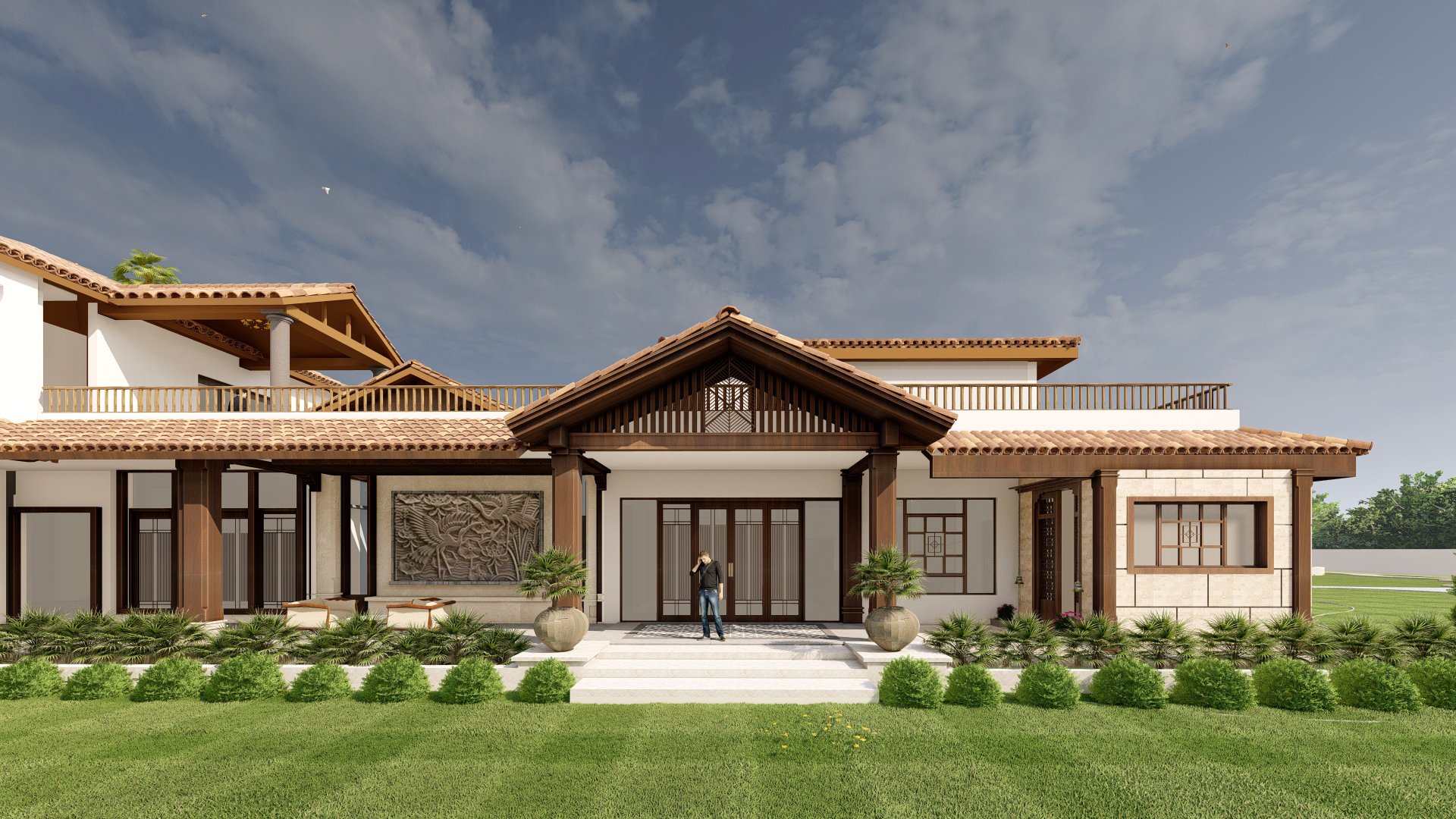 courtyard puja view 2